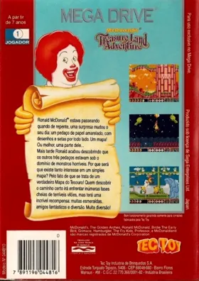 McDonald's Treasure Land Adventure (Japan) (Beta) box cover back